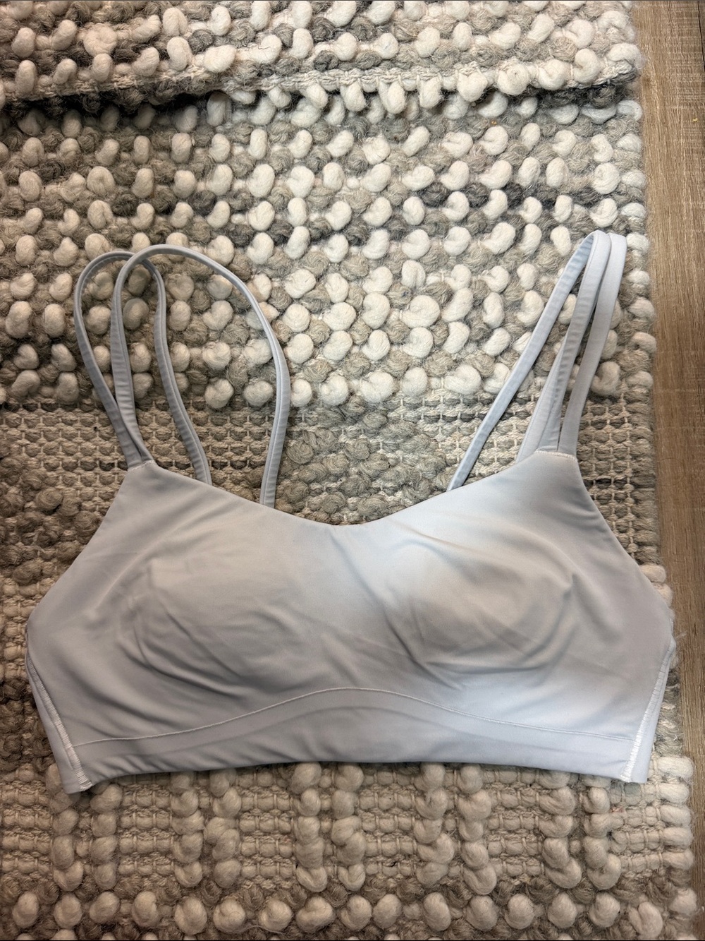 lululemon athletica Light Gray Double-Strap Wireless Sports Bra